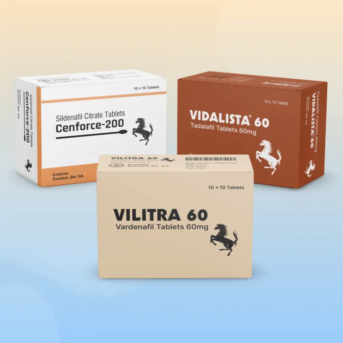 Pack of Cenforce 200, Vidalista  60 and Vilitra 60