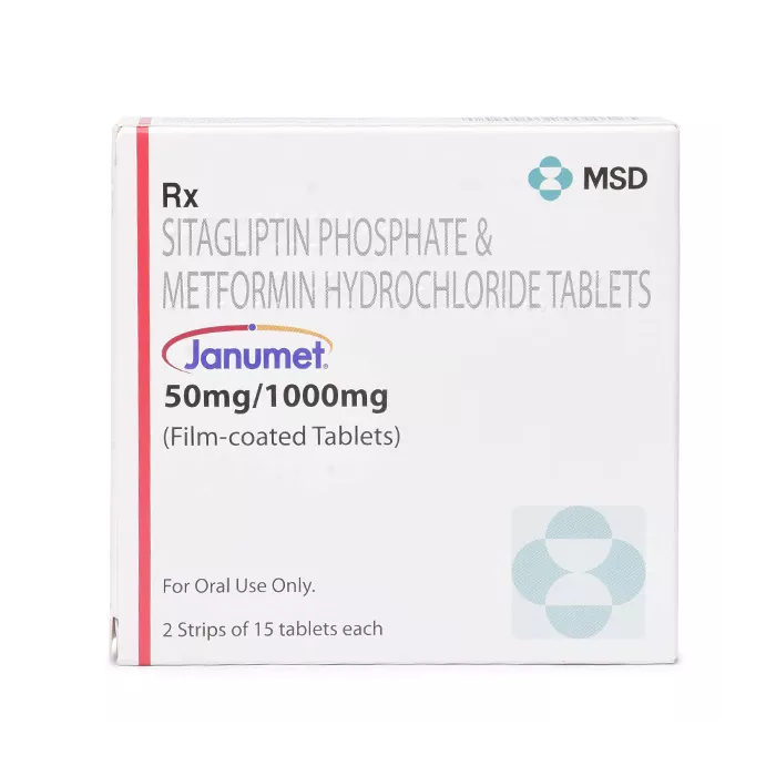 Janumet 50 + 1000 Mg with Sitagliptin and Metformin                   