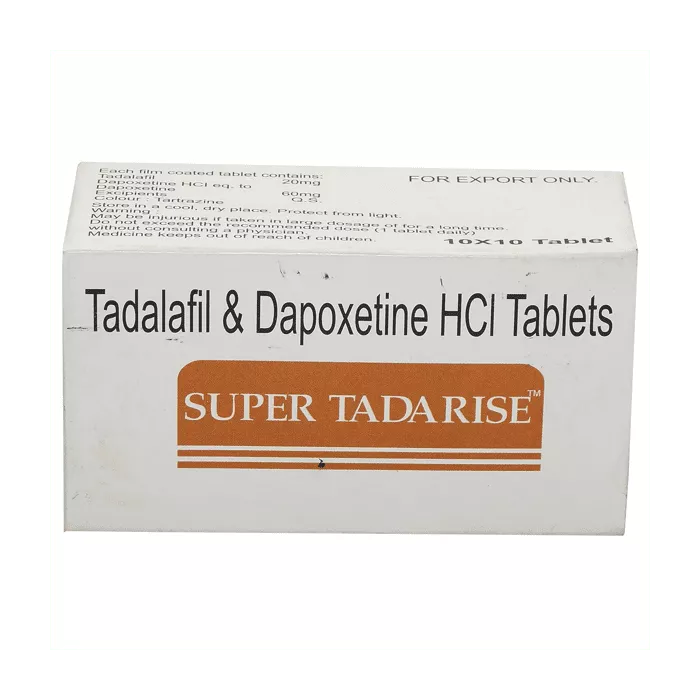 Super Tadarise 20 Mg with Tadalafil & Dapoxetine HCL                   
