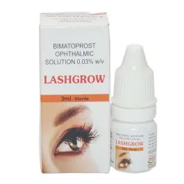 Lashgrow 3 ml with Bimatoprost Ophthalmic Solution